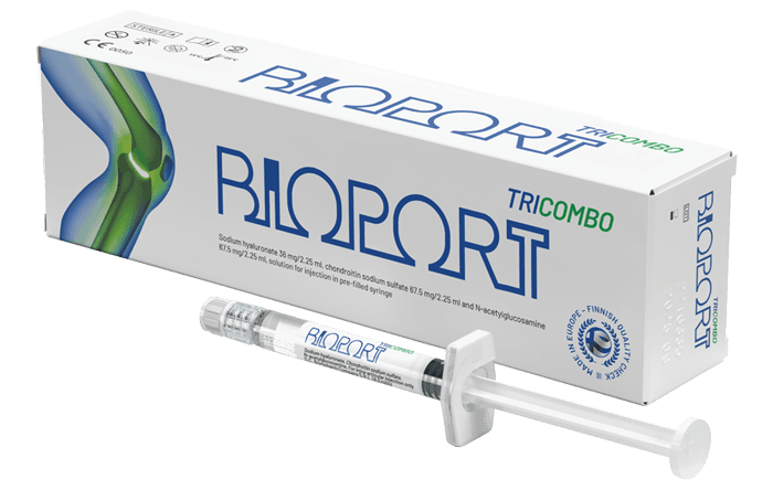 Bioport TriCombo pack and pre-filled syringe